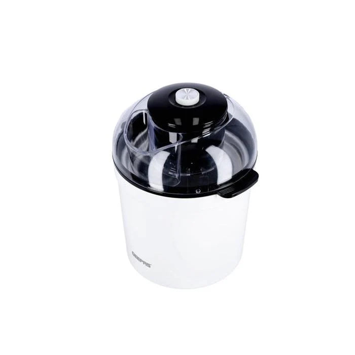 Geepas Ice Cream Maker Machine | BPA-Free, Makes Delicious Soft Ice Cream, Gelato, Frozen Yogurt & Sorbet, Easy-to-Clean Aluminum Bowl, 1.5QT