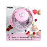 Geepas Ice Cream Maker Machine | BPA-Free, Makes Delicious Soft Ice Cream, Gelato, Frozen Yogurt & Sorbet, Easy-to-Clean Aluminum Bowl, 1.5QT
