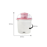 Geepas Ice Cream Maker Machine | BPA-Free, Makes Delicious Soft Ice Cream, Gelato, Frozen Yogurt & Sorbet, Easy-to-Clean Aluminum Bowl, 1.5QT