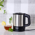 Geepas 1350W Travel Electric Kettle - Stainless Steel Housing, Boil-Dry & Overheat Protection |Boiler for Hot Water, Tea & Coffee | 1.0L