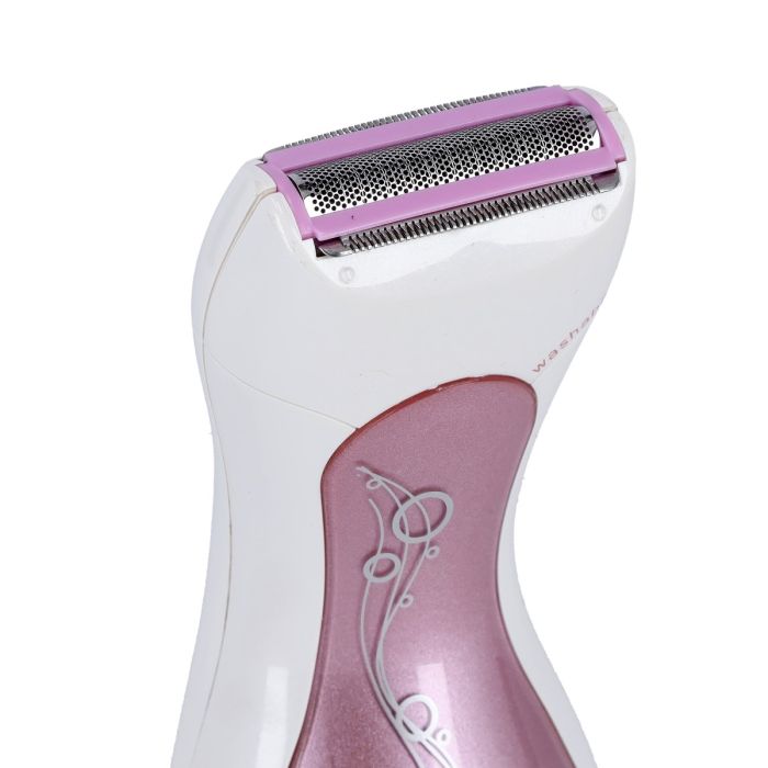 Geepas Rechargeable Lady Shaver | Wet & Dry Use | Washable Design| USB Charging | Dual Blade System | Smooth & Gentle Hair Removal | Compact Cordless Shaver for Women