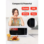 Geepas Digital Microwave Oven | 20L Capacity | 1200W Power | Digital Control Panel | One-Touch Cooking Functions | Defrost & Reheat Options