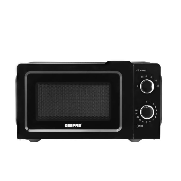 Geepas 20L Microwave Oven | Stylish & Efficient Microwave Oven | Multiple Power Levels| Defrost & Timer Function| Compact Design| Easy Operation