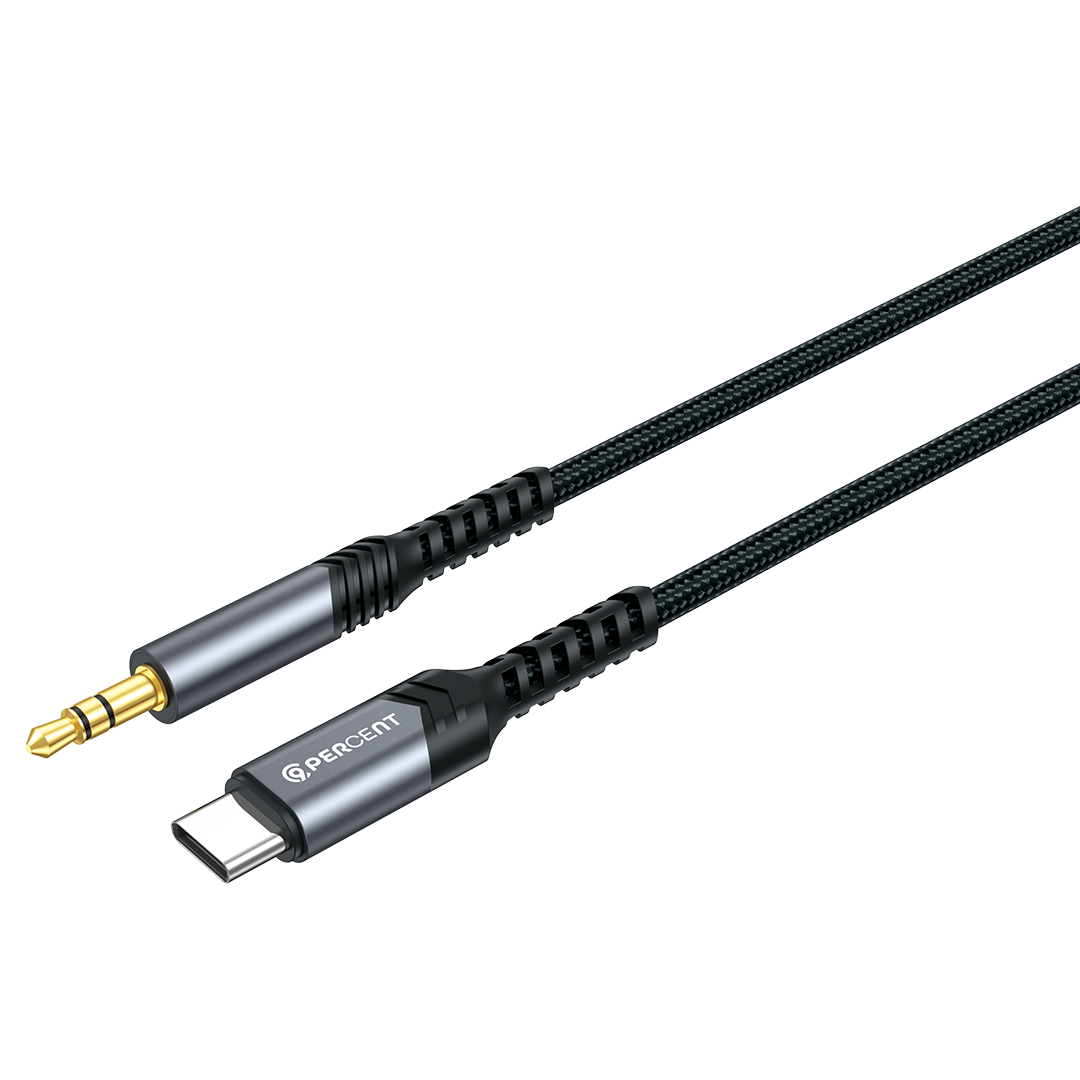 90 Percent AudioLine 90 Series USB-C to 3.5mm Audio Cable 1.2m | Black