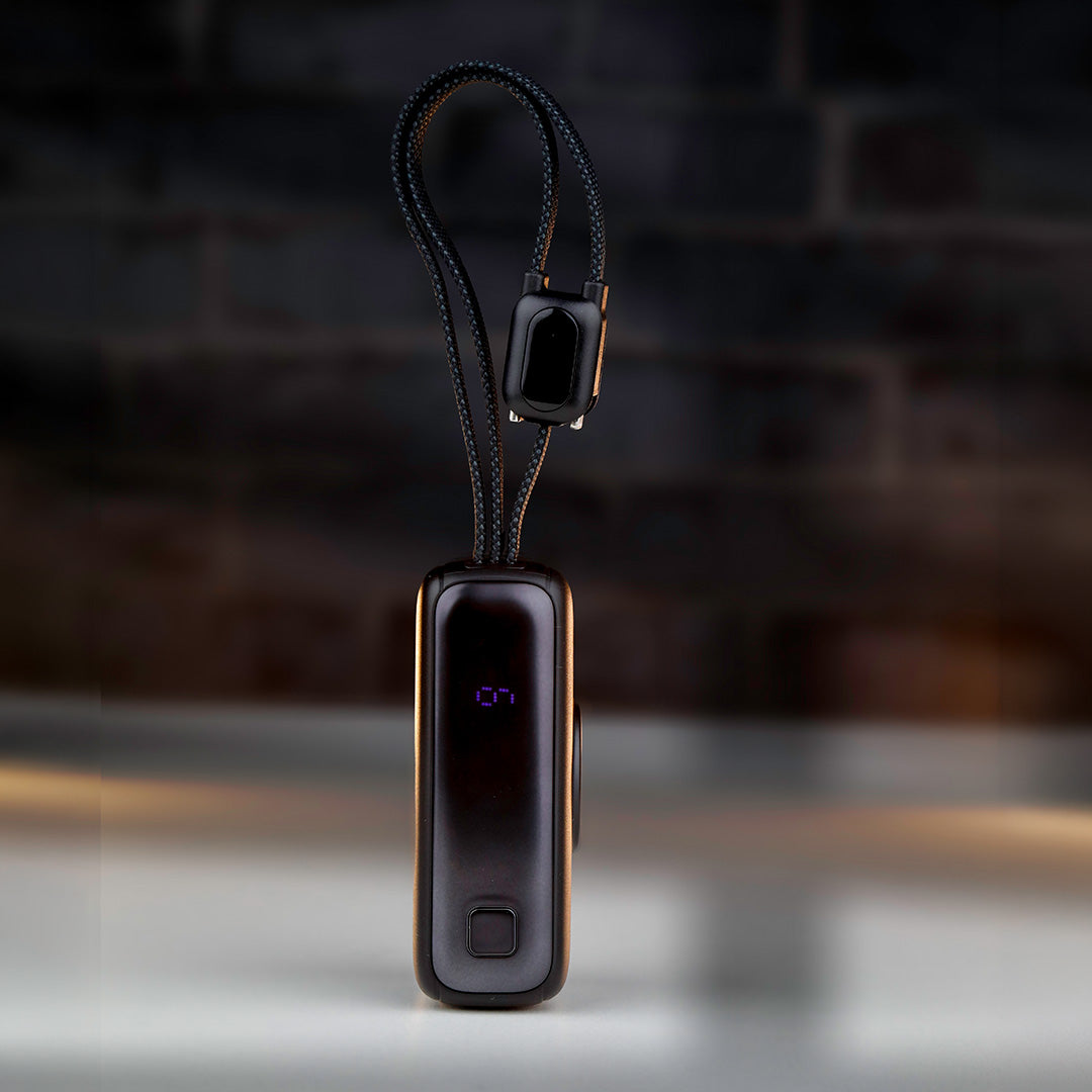 باور بانك LZEL Ampflow10 Mini – سعة 10000 مللي أمبير | شحن سريع 22.5 واط | كابلات مدمجة Type-C و Lightning | شحن لاسلكي