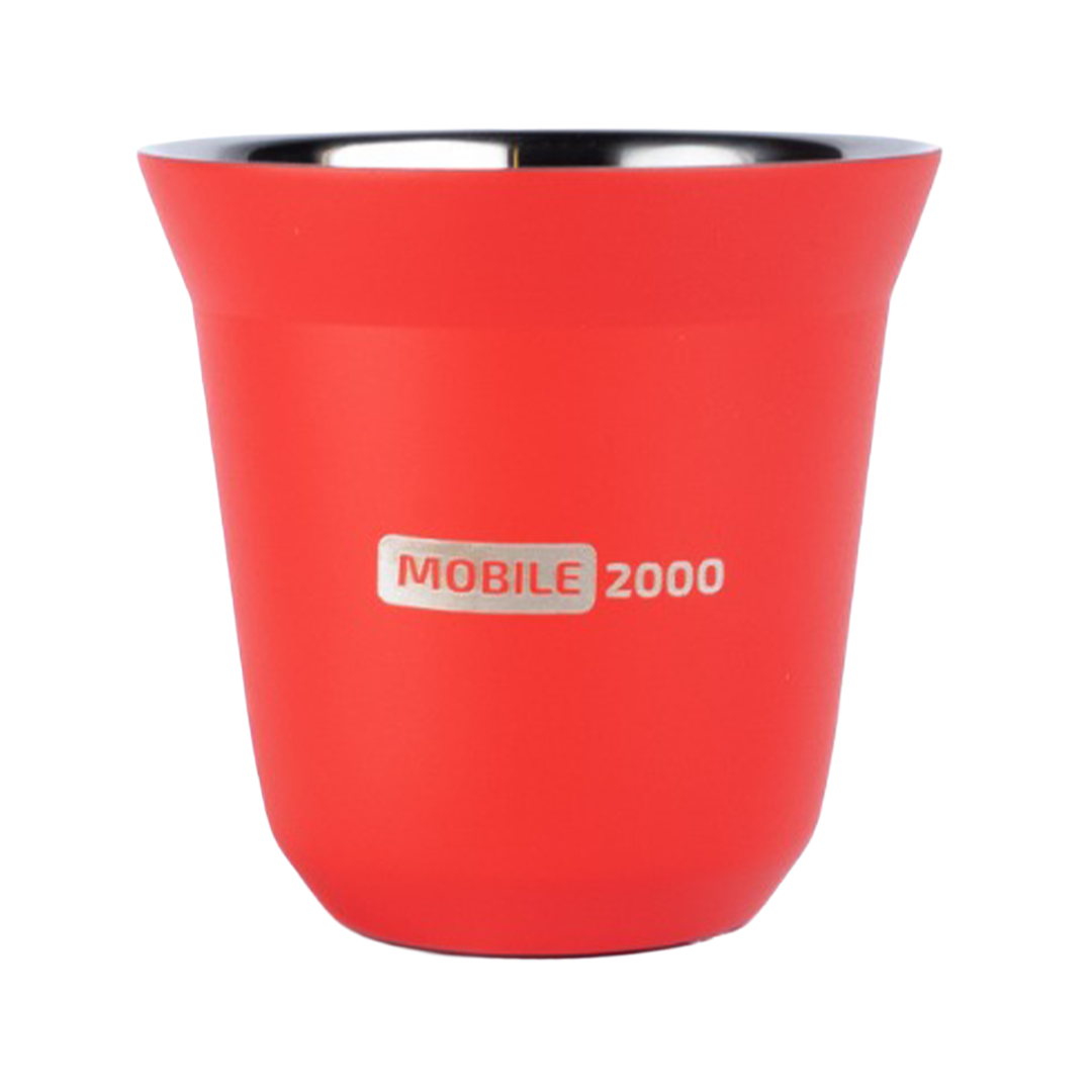 Large Double Wall Insulated Stainless Steel Espresso Cup 160 ml – Reusable & Dishwasher Safe Mugs | Red