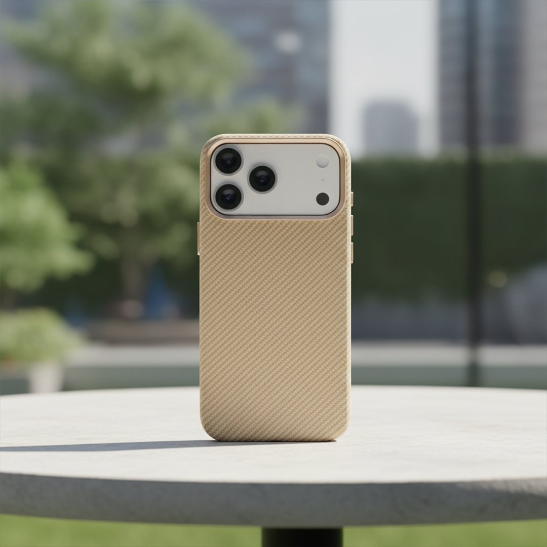 LZEL Magcarbon 3Dgrip Case For Iphone 17 Pro Max | Beige