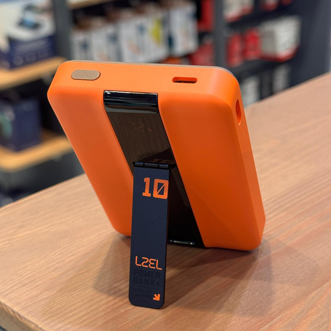 LZEL ZenoFlex MaxCharge 5000mAh Wireless Charging Power Bank | Orange