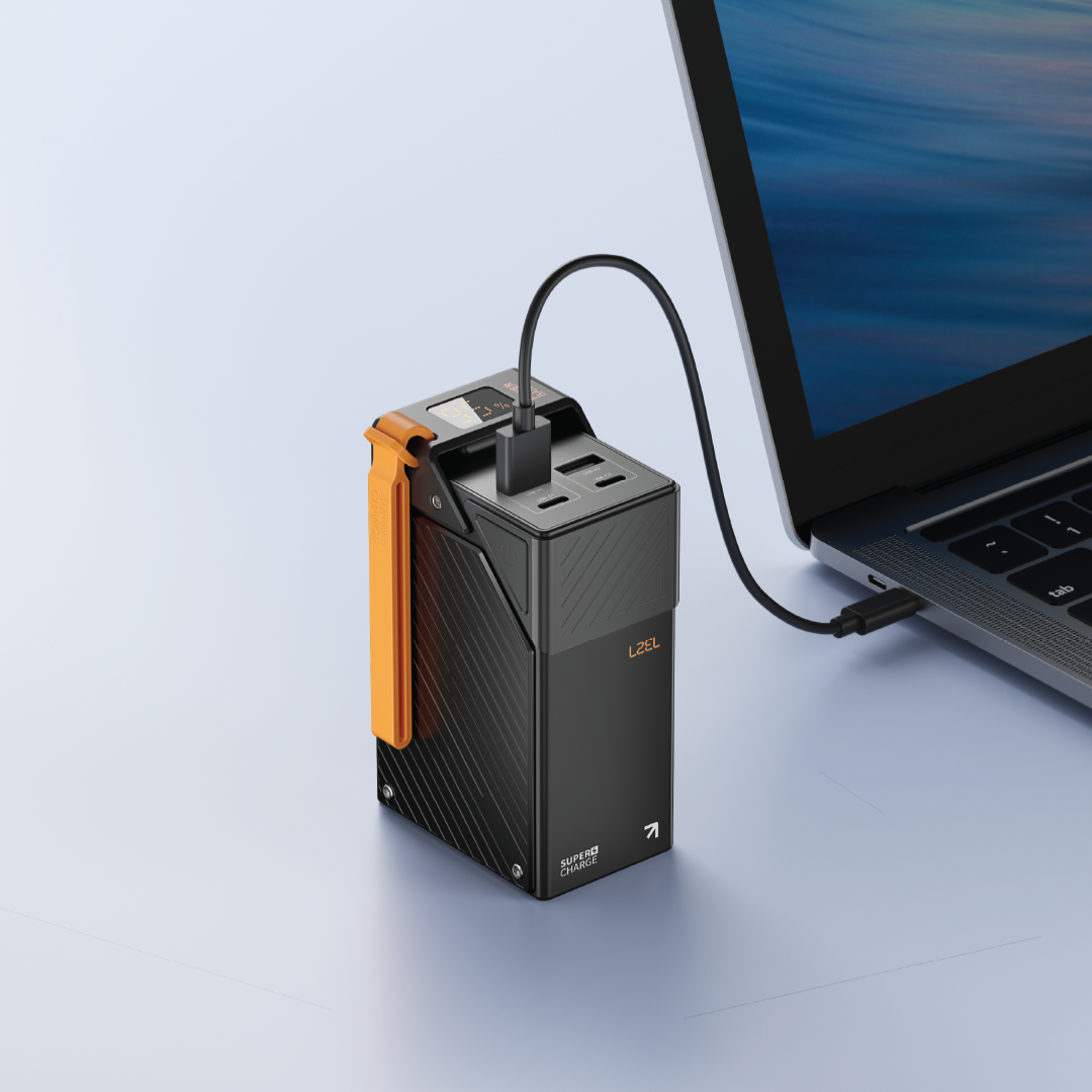 باور بنك LZEL ZenoFlex UltraCore 30 سعة 30000mAh بتقنية الشحن السريع PD | أسود