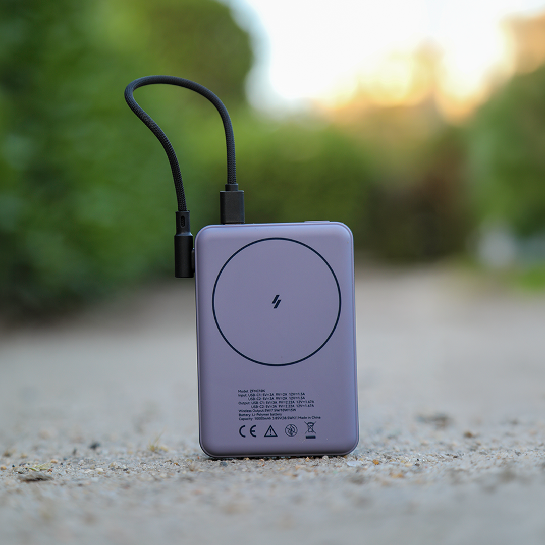 LZEL ZenoFlex MaxCharge 10000mAh Wireless Charging Power Bank – 20W Wired Output / 18W Input (15W Wireless)