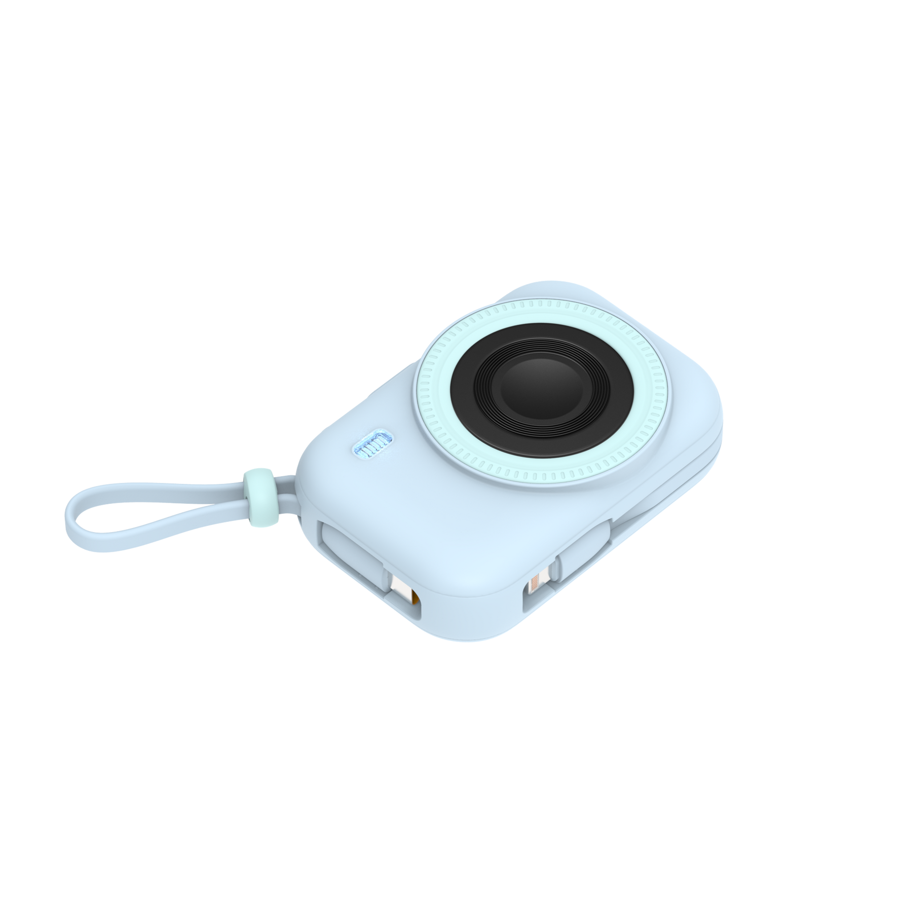 LZEL NanoFlex Nova – 10,000mAh Magnetic Power Bank with USB-C PD & Built-in Cable | Blue