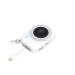 محطة الطاقة المحمولة PentaEnergia من ليزل 10,000 مللي أمبير × 5 تدعم الشحن اللاسلكي مع كيبل مدمج|أبيض