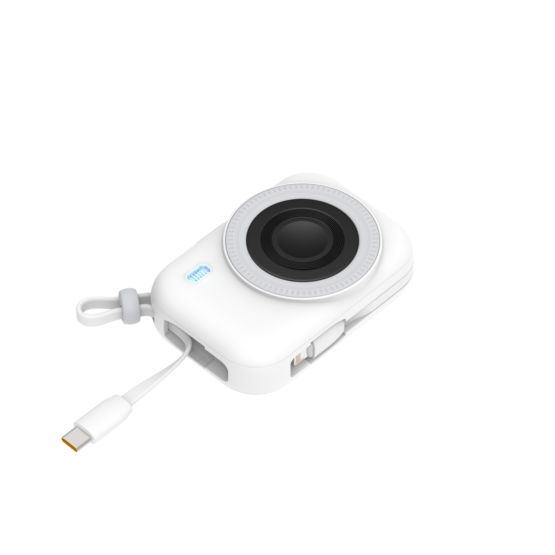 محطة الطاقة المحمولة PentaEnergia من ليزل 10,000 مللي أمبير × 5 تدعم الشحن اللاسلكي مع كيبل مدمج|أبيض