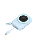 LZEL NanoFlex Nova – 10,000mAh Magnetic Power Bank with USB-C PD & Built-in Cable | Blue