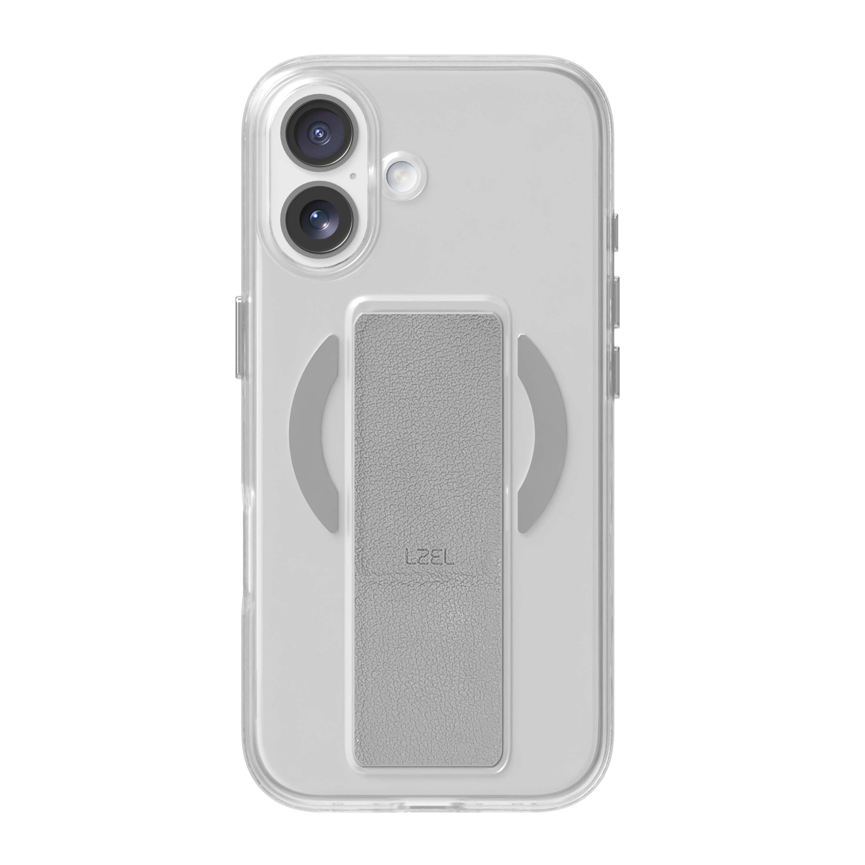 LZEL MagClear LeatherGrip Case for iPhone 17 | Titanium
