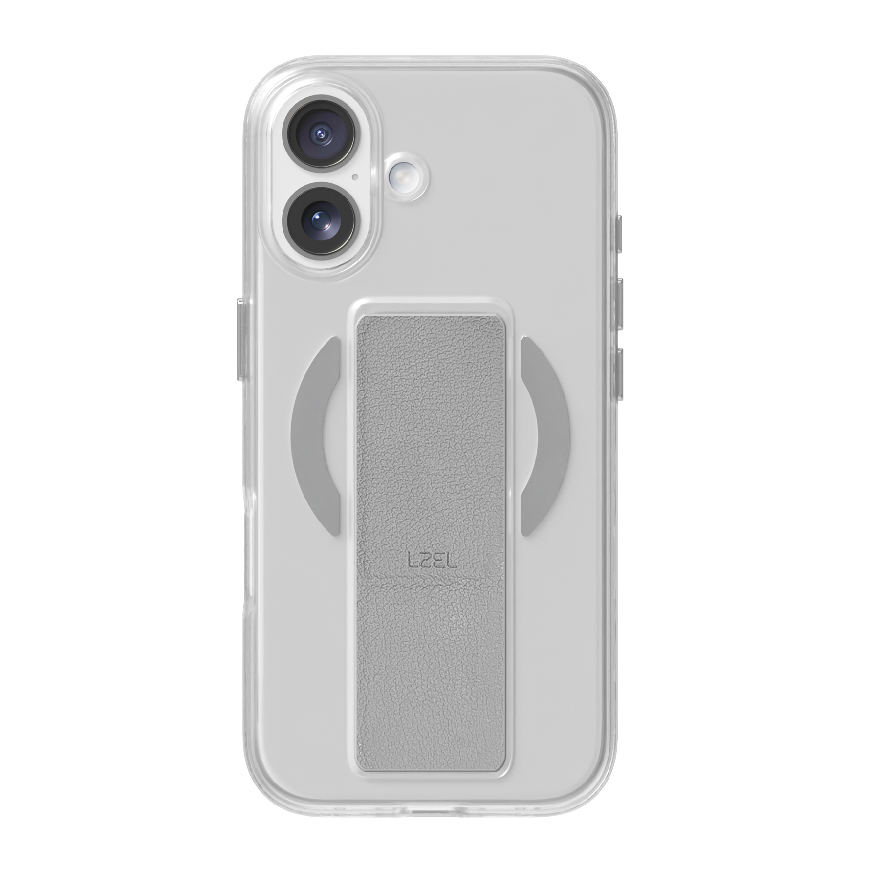 LZEL MagClear LeatherGrip Case for iPhone 17 | Titanium