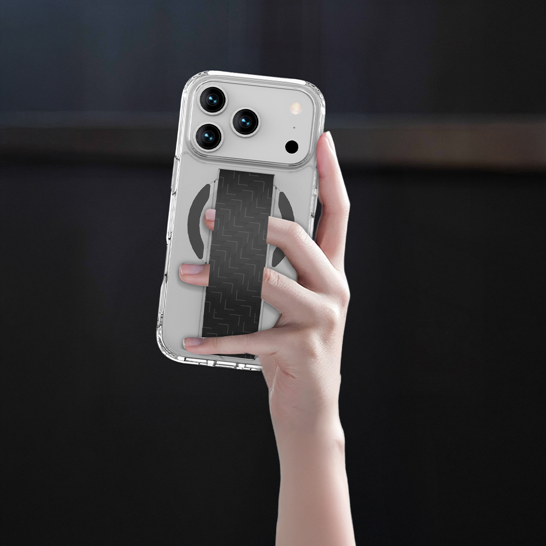 LZEL Magnexa Grip Case for iPhone 17 Pro Max | Black