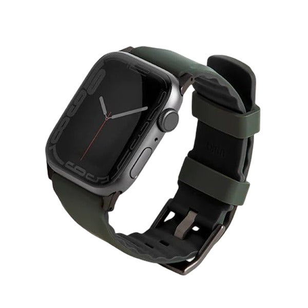 Uniq Linus Airosoft Silicone Apple Watch Strap 45/44/42mm - Moss Green