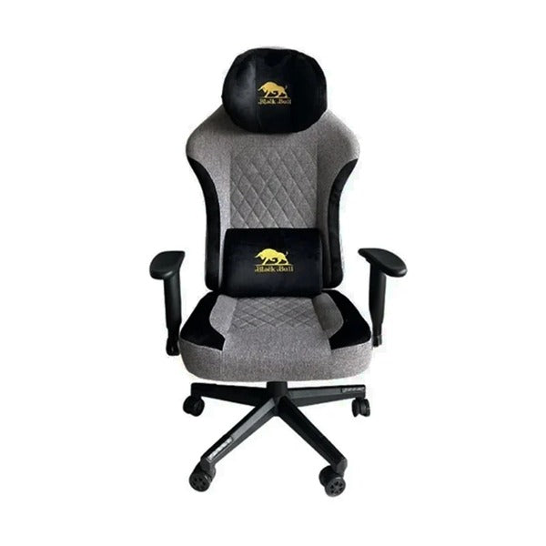 Black Bull Gaming Chair With Molded Headrest Up & Down - Fabric Black/Gray