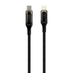 LZEL Celeris Power Disp 240W USB-C to USB-C Cable With Digital Display 1.2m | Black