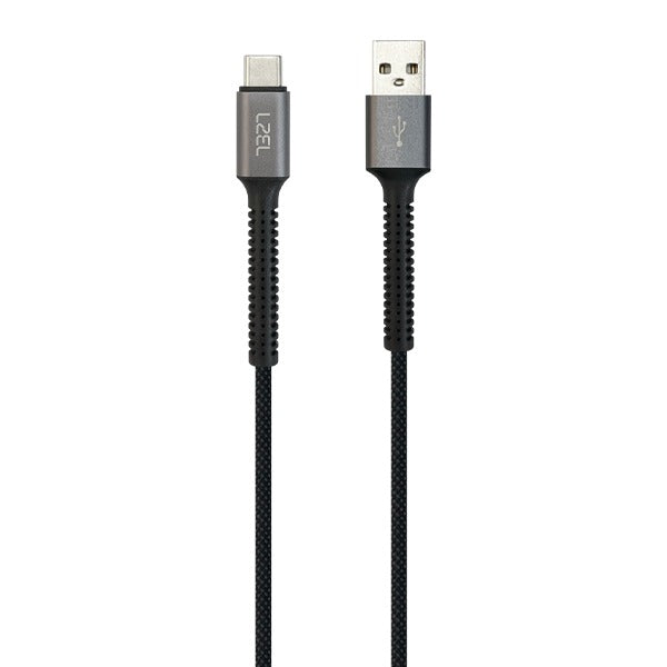 كيبل Celeris Power Ac من ليزل USB-A إلي USB-C مضفر بالأقمشة طول 1.2 متر | أسود