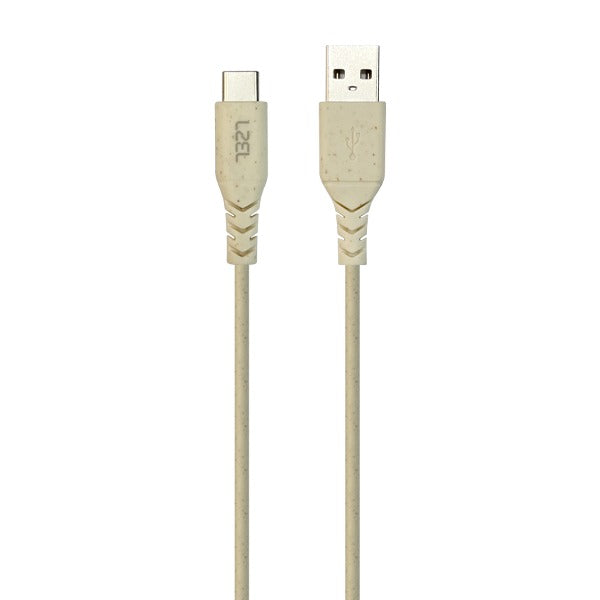 LZEL Celeris Power Ac Eco Friendly USB-A to USB-C Cable 1.2m | Oatmeal/OFF-White