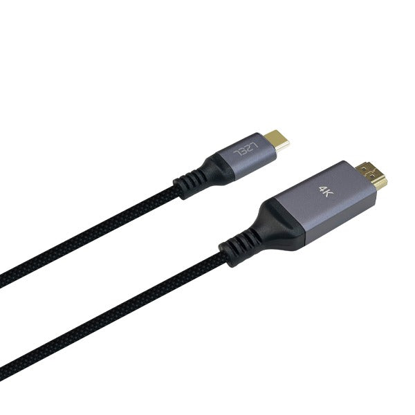 LZEL Celeris Power C Stream Fabric Braided 4k USB-C to HDMI Cable 2m | Black