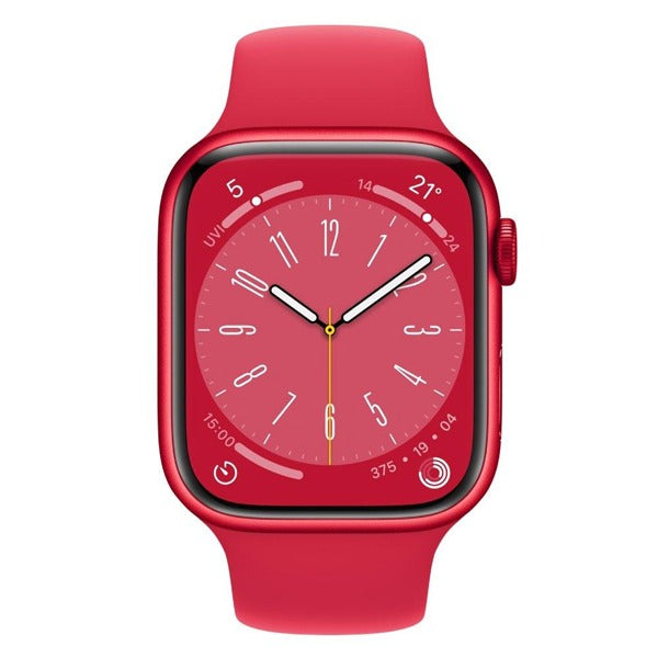 Apple Watch Series 8 GPS + Cellular 45mm RED Aluminium Case with RED Sport Band - Regular