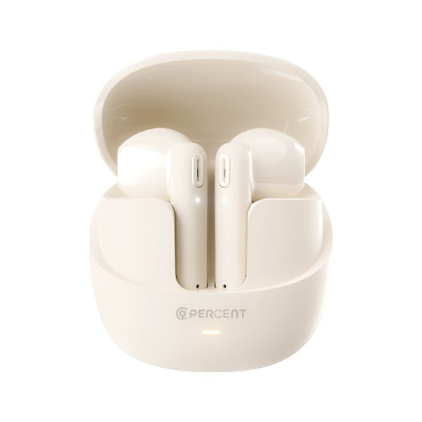 سماعات أذن Soundrift 90 Series TWS  من 90 Percent – صوت ستريو فاخر وتقنية متقدمة | أبيض