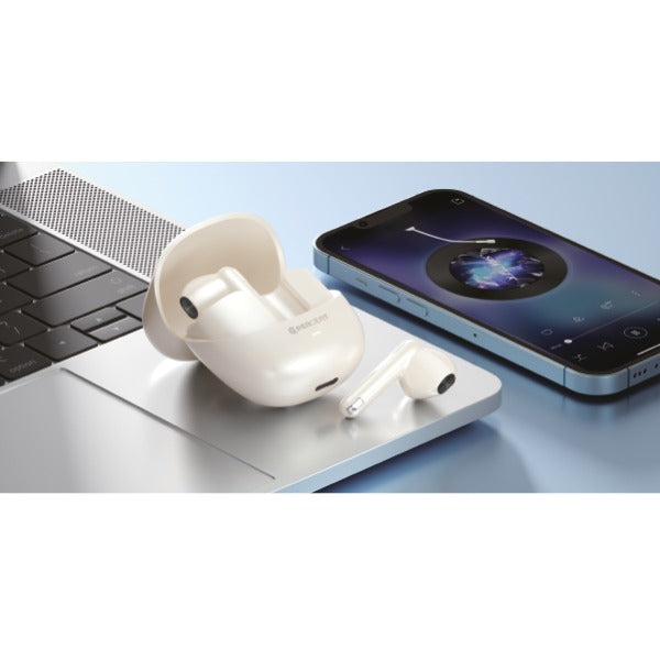 سماعات أذن Soundrift 90 Series TWS  من 90 Percent – صوت ستريو فاخر وتقنية متقدمة | أبيض