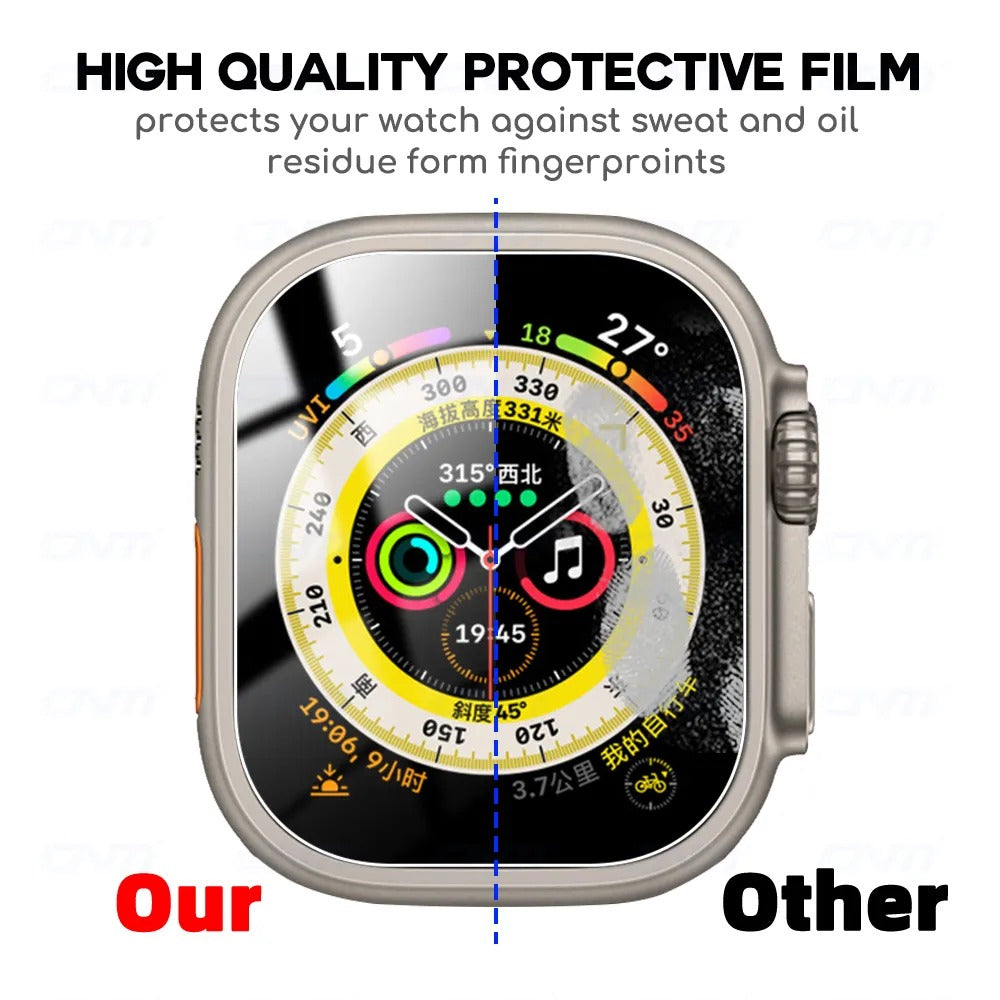 LZEL Zentrix Shield Titanium Edge Screen Protector For 49mm Watch |Transparent