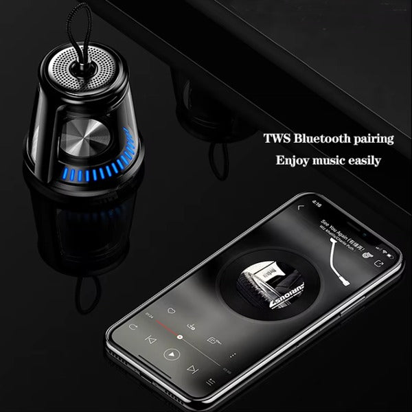 LZEL Aquilasonus Lamp Compact Waterproof Bluetooth Speaker With Dynamic RGB Lights | White