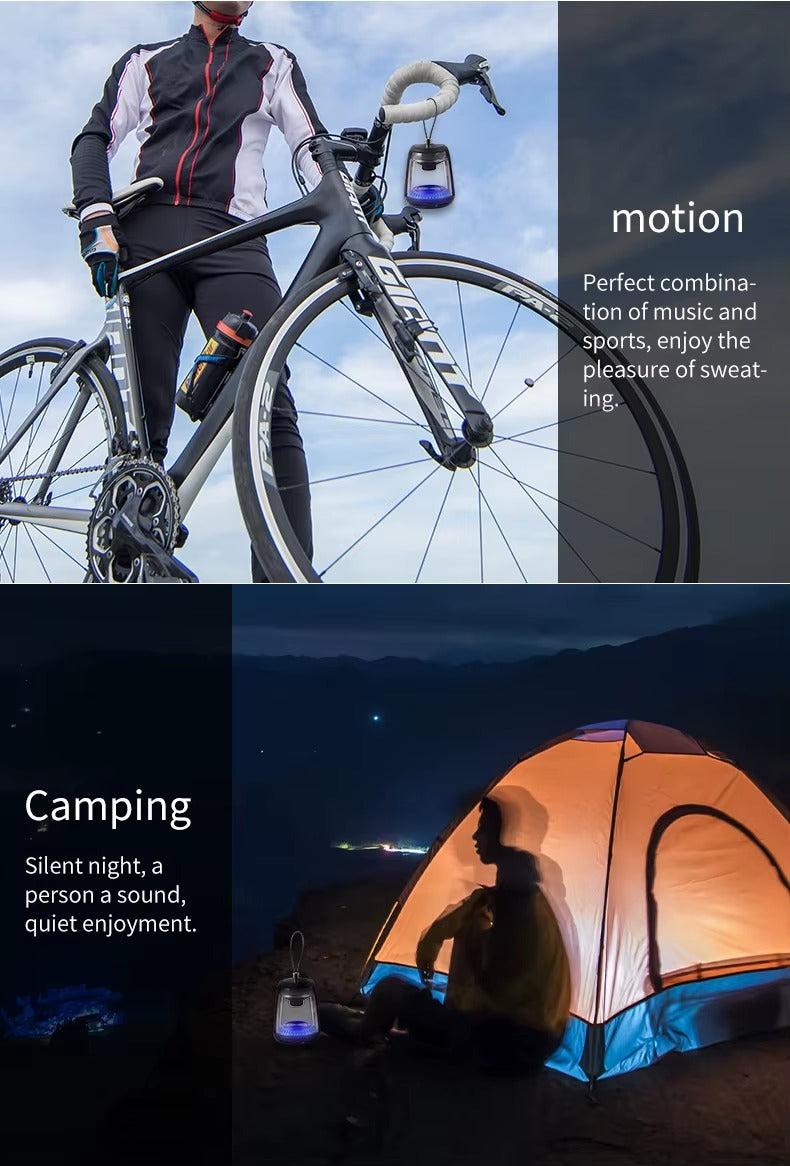 LZEL Aquilasonus Lamp Compact Waterproof Bluetooth Speaker With Dynamic RGB Lights | White