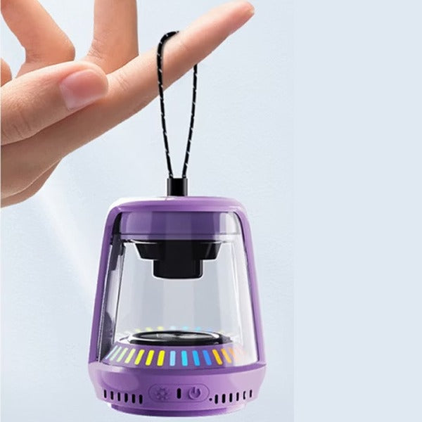 مكبر صوت لاسلكي علي شكل مصباح من ليزل مع اضواء RGB  | بنفسجي