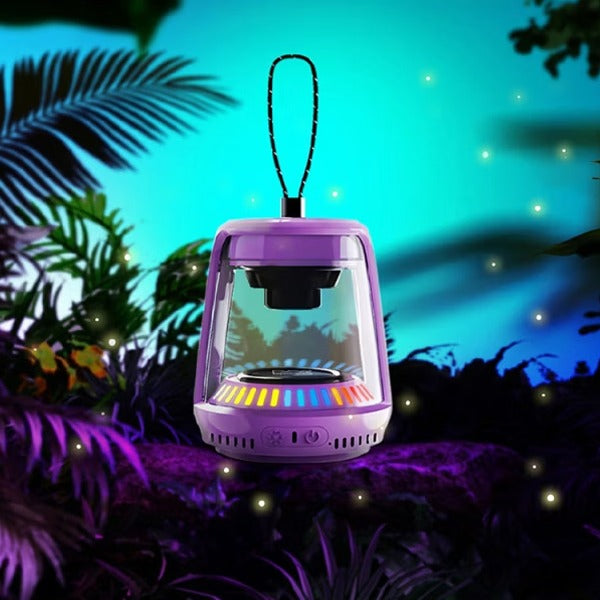 مكبر صوت لاسلكي علي شكل مصباح من ليزل مع اضواء RGB  | بنفسجي