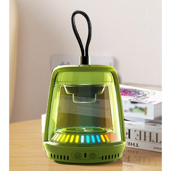 LZEL Aquilasonus Lamp Compact Waterproof Bluetooth Speaker With Dynamic RGB Lights |Green