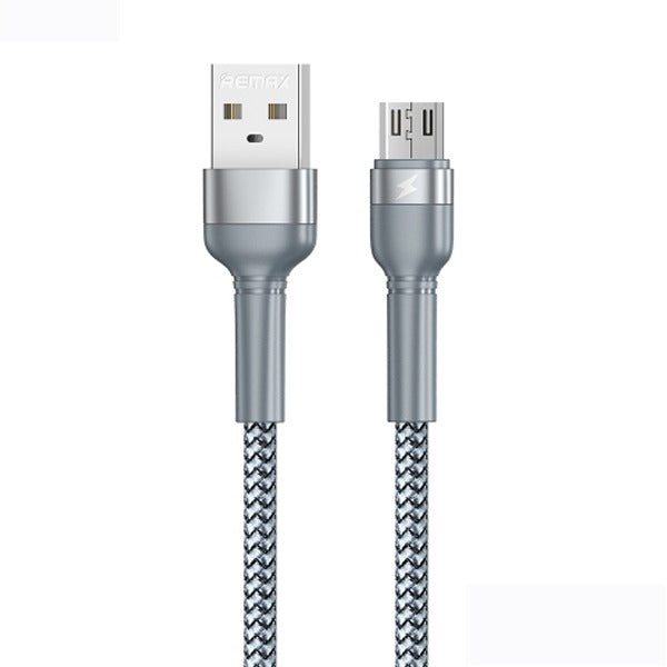 Remax Aluminum Alloy Braided USB-A To Micro Cable Silver