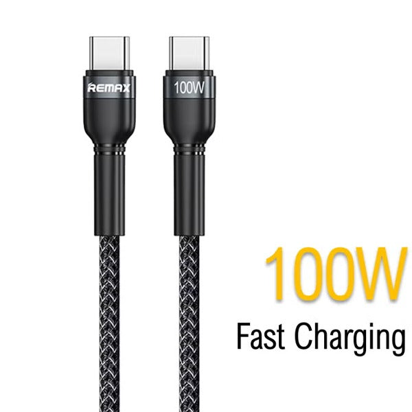 Remax 100W PD Fast Charging USB-C To USB-C Cable Black