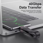 Asli Global Powerwire Key Flex Pd 240W (40g 8k) USB4.0-C To USB-C Keychain 13CM Cable