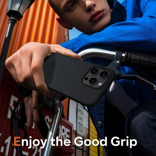 Asli Global iPhone 15 Pro Max Silicone MagSafe Cover | Black