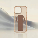 Asli Global iPhone 16 Pro Leather Grip Case | Clear/Brown