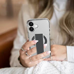 Asli Global iPhone 16 Plus Leather Grip Case Clear