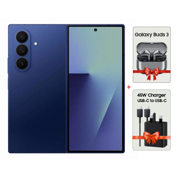 هاتف Samsung Galaxy Z Fold7 – ذاكرة رام 12GB، وتخزين 512GB + هدايا | أزرق