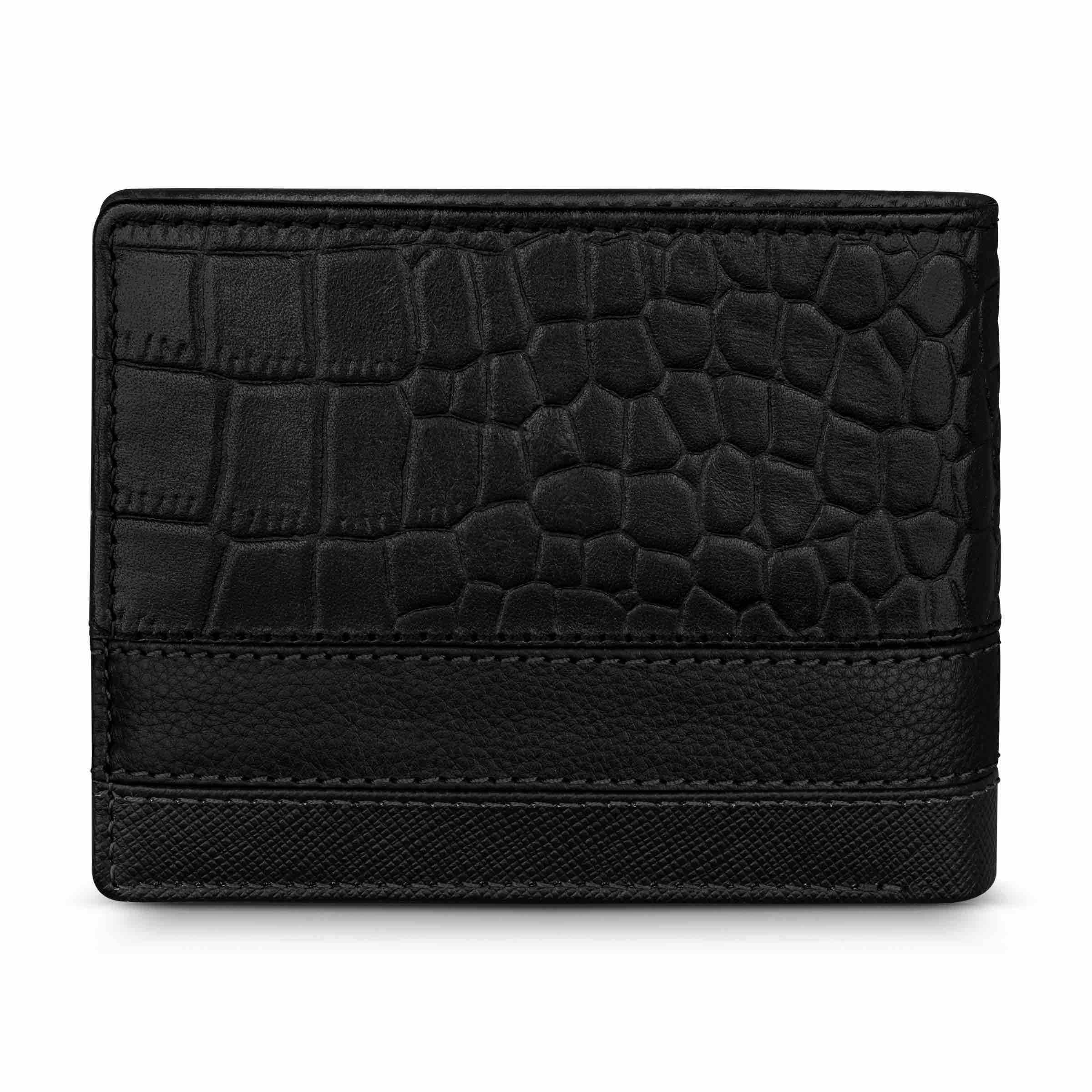 Police Enzo Mens Leather w/ Addon Card Holder Black