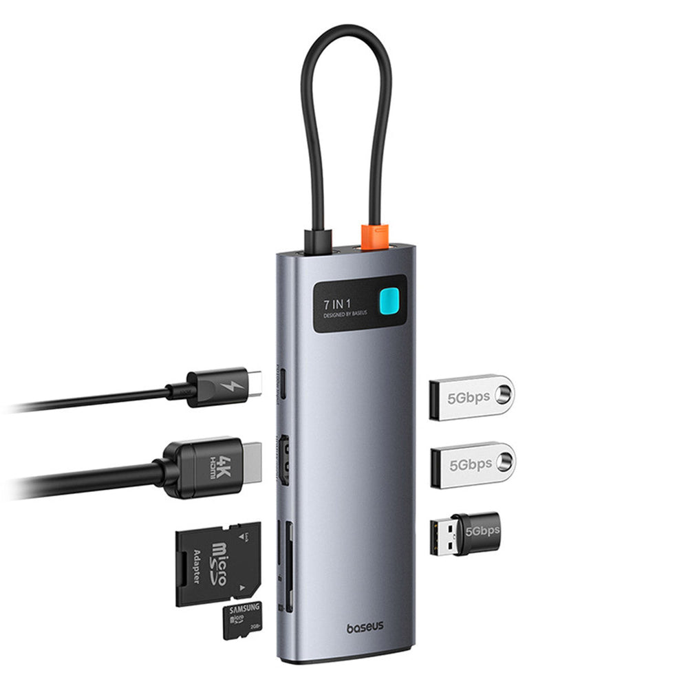Baseus Metal Gleam 7-Port HUB | Space Grey