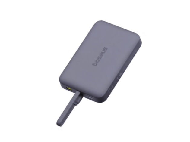 بايسوس إنيرفيل FM11 باور بانك لاسلكي مغناطيسي 15W مع كبيل USB-C مدمج 10000mAh 30W | اسود