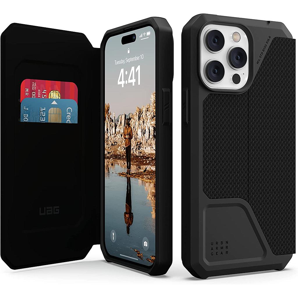 UAG Metropolis iPhone 14 Pro Max Book Cover Black | 114047113940