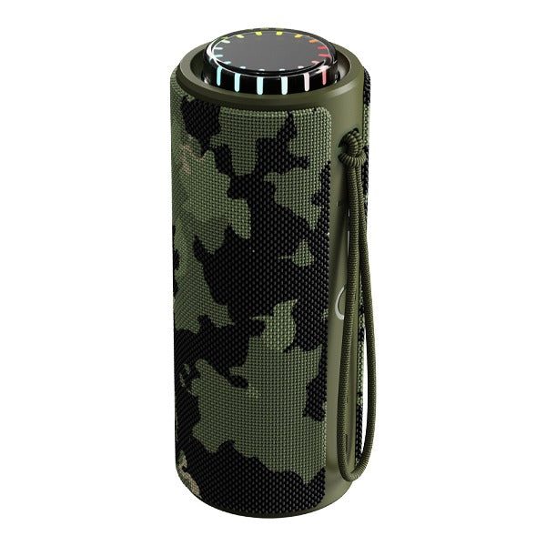 LZEL Aquilasonus Elite Waterproof Portable Bluetooth Speaker With Vibe Lights | camouflage