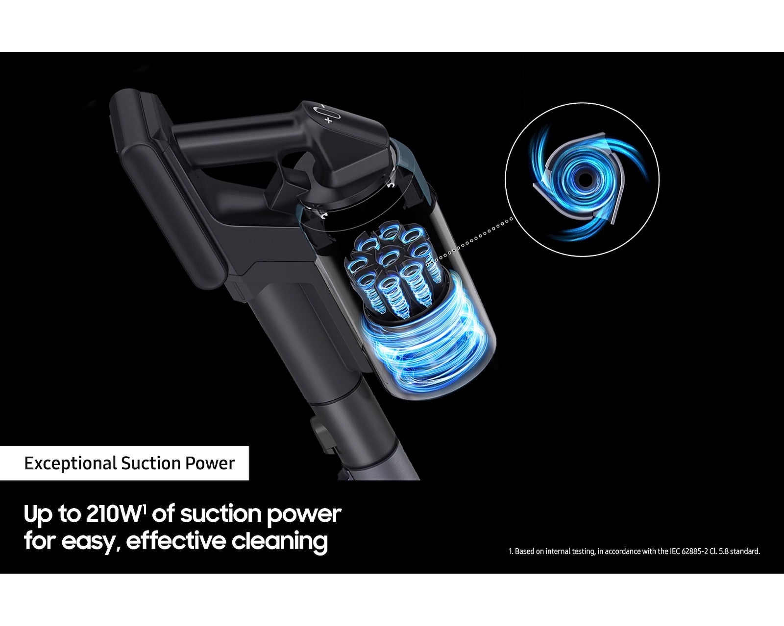 Samsung Vacuum Cleaner 580W Jet Stick 85 Cordless - Black Chrometal | VS20C8524TB