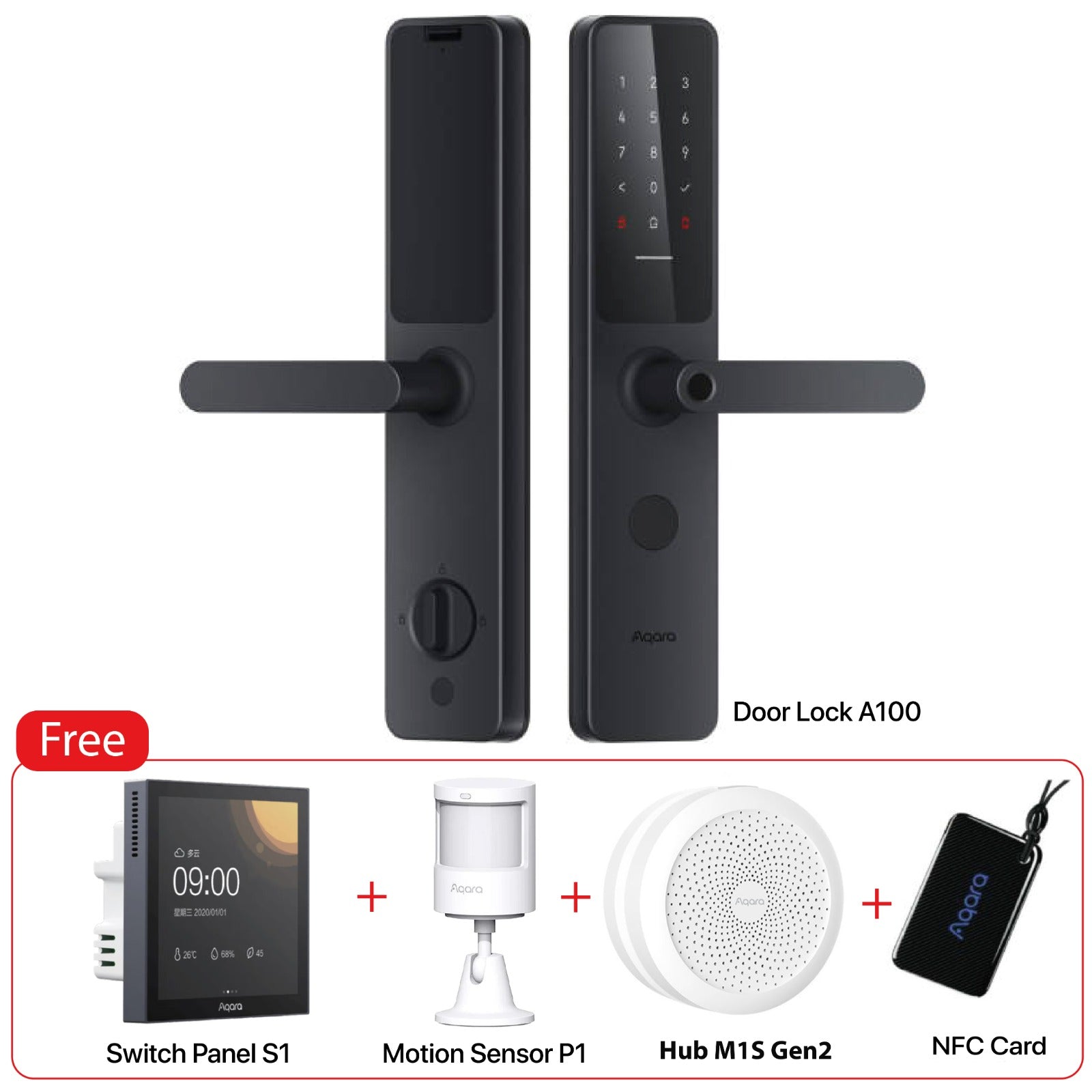 Bundle Offer Aqara Smart Door Lock A100+Aqara Accessories